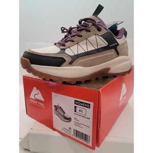 Ozark Trail Hiking Shoes Women 6.5 Beige Waterproof Low Top Trail Sneakers